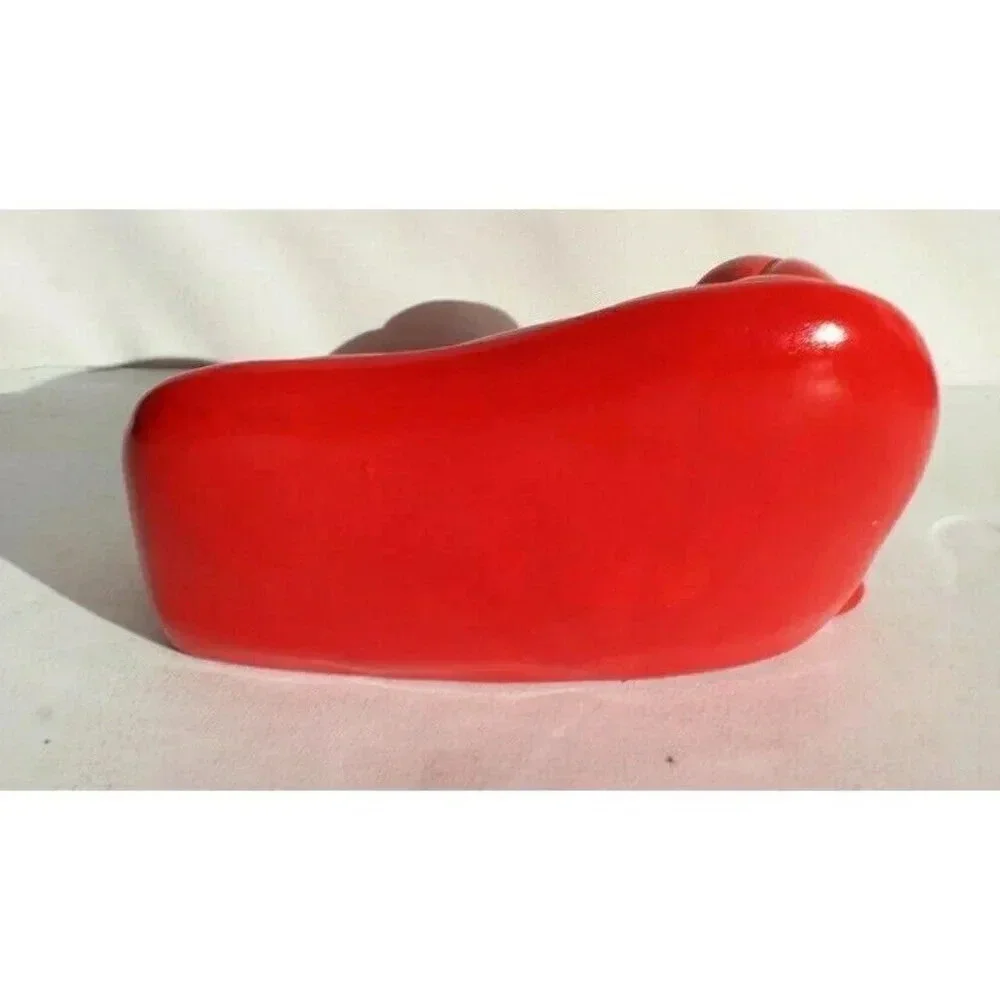New Red Ceramic Puffy Sofa Ring Holder / Organizer
